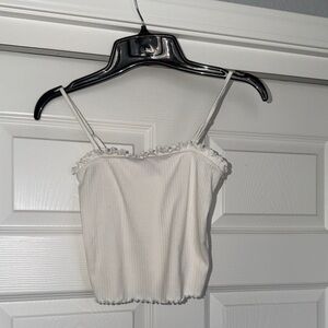 Forever 21 Cream Ruffle Camisole Top